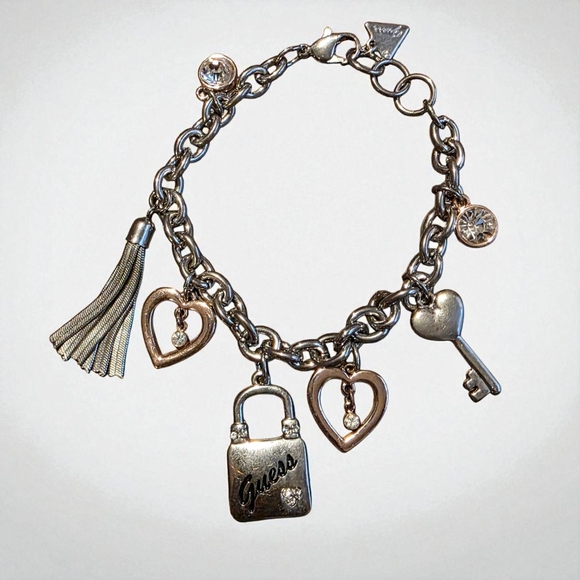 Guess Jewelry - Guess Gold and Silver Charm Bracelet